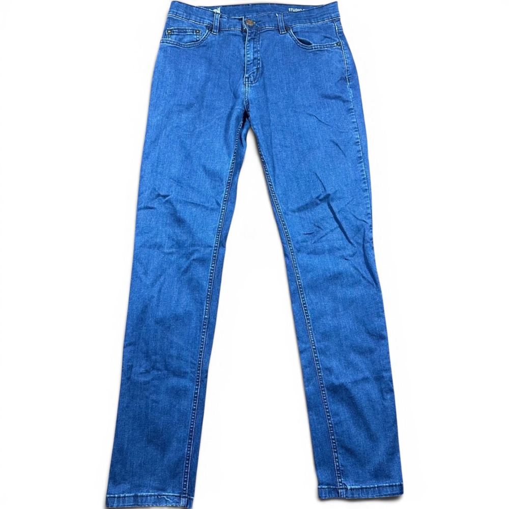 Studio Blue Jeans Mens fit 31x33 Blue Slim Straight Leg Medium Wash Denim Pants